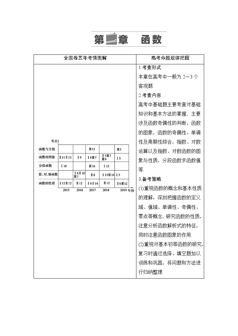 2021版新高考数学(文科)一轮复习教师用书:第2章第1节 函数及其表示01