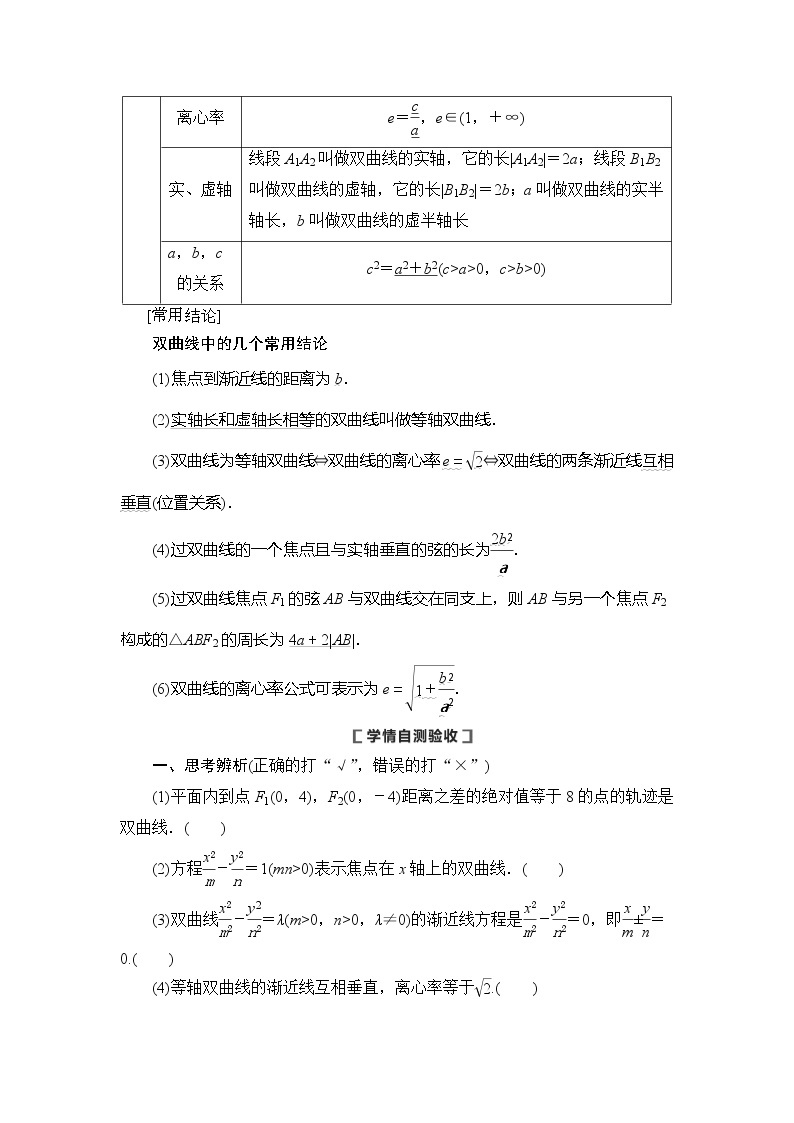 2021版新高考数学（理科）一轮复习教师用书：第9章第6节　双曲线02