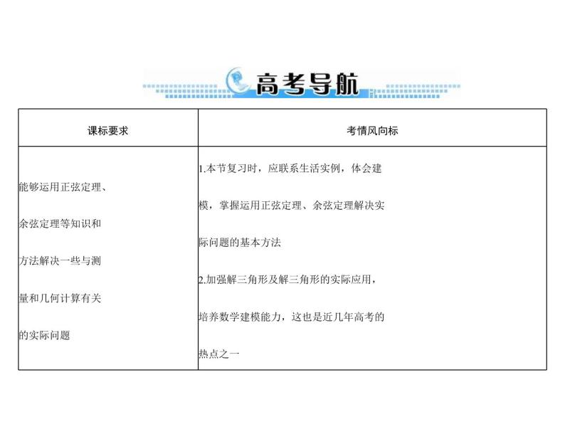 第三章 第8讲 解三角形应用举例-2021届高三数学一轮高考总复习课件(共41张PPT)02