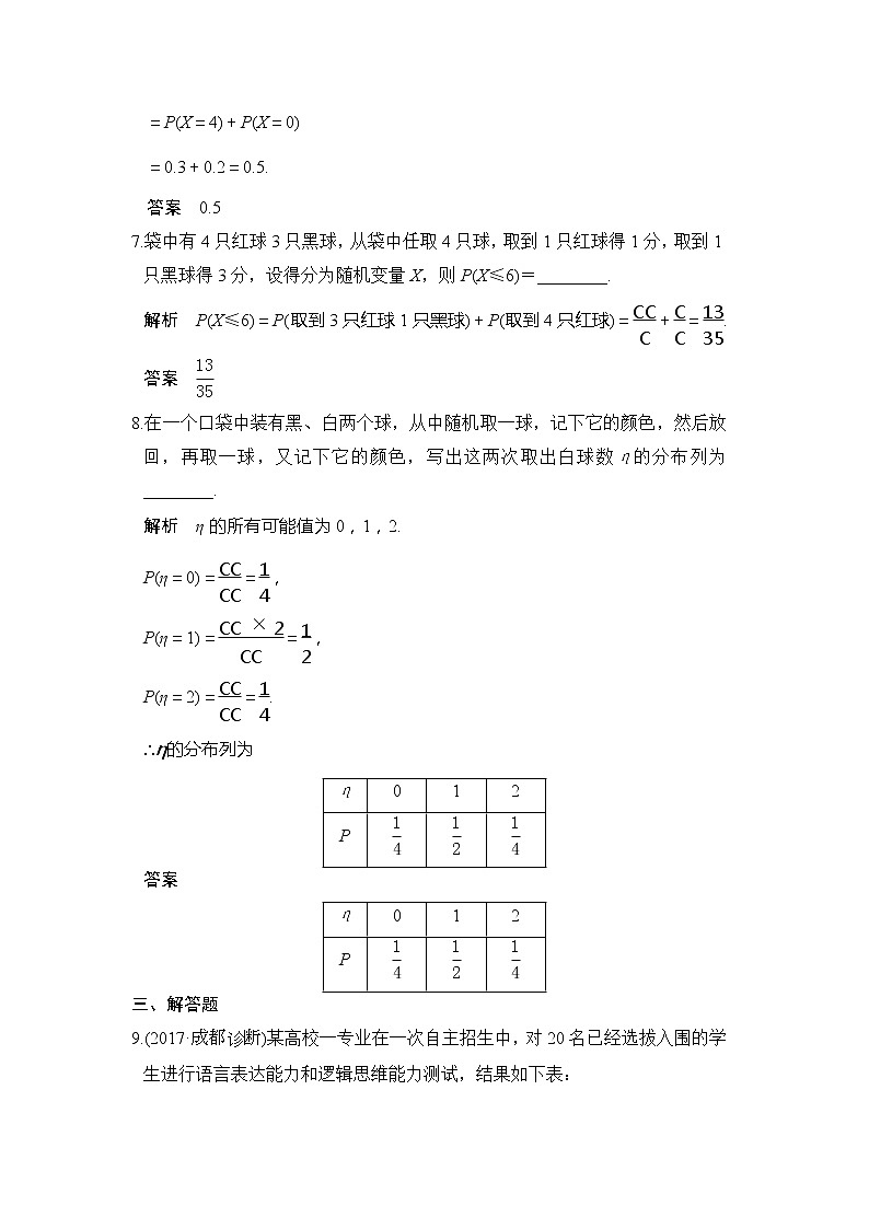 2020版新高考数学一轮(鲁京津琼)精练:第7讲 离散型随机变量及其分布列 (含解析)03
