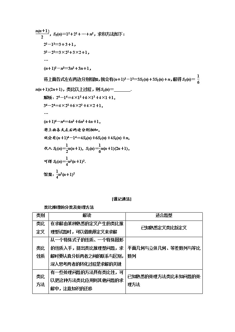 2020版新设计一轮复习数学(理)江苏专版讲义:第十章第三节合情推理与演绎推理第3页