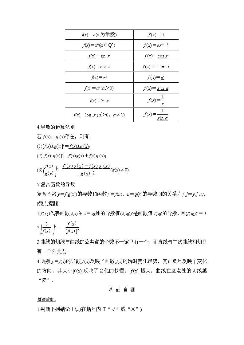 2020版数学(理)新设计大一轮人教A版新高考(鲁津京琼)讲义:第三章一元函数的导数及其应用第1节02