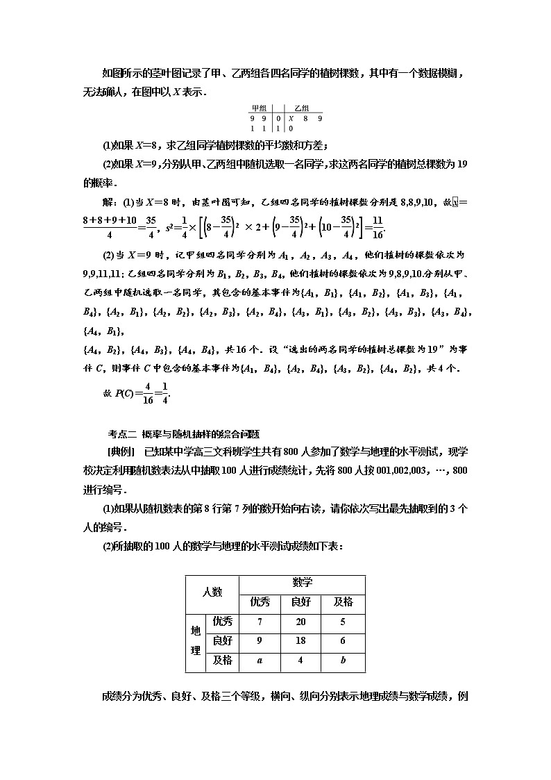 2020版高考数学(文)新设计一轮复习通用版讲义:第十一章第四节概率与统计的综合问题02