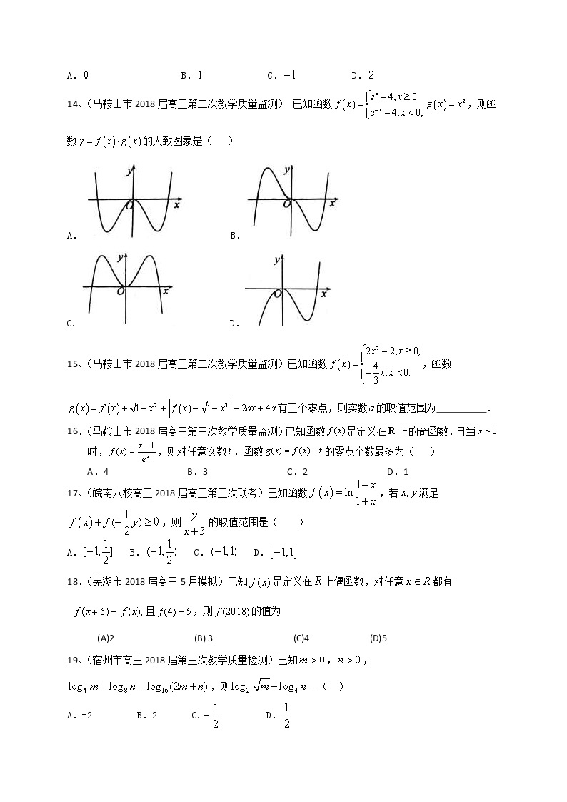 2019届高考数学理一轮复习典型题专项训练：函数（含答案）03