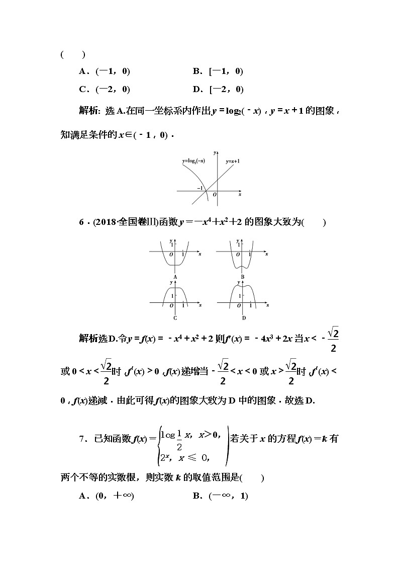 2020高考数学一轮复习检测:第1章 第9节 函数的图象(含解析)03