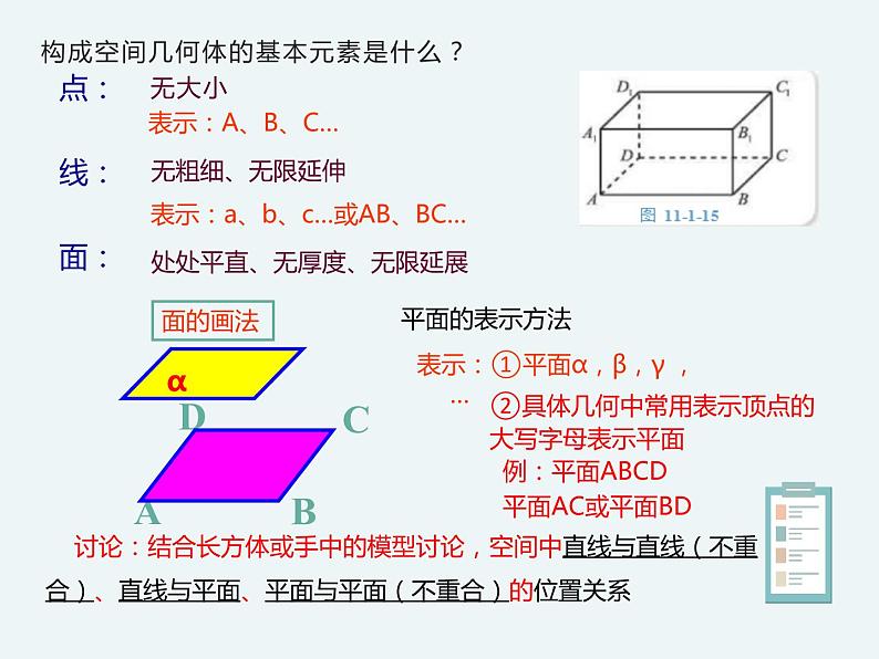 11.1.2构成空间几何体的基本元素-人教B版(2019)高中数学必修(第四册)课件(共22张PPT)04