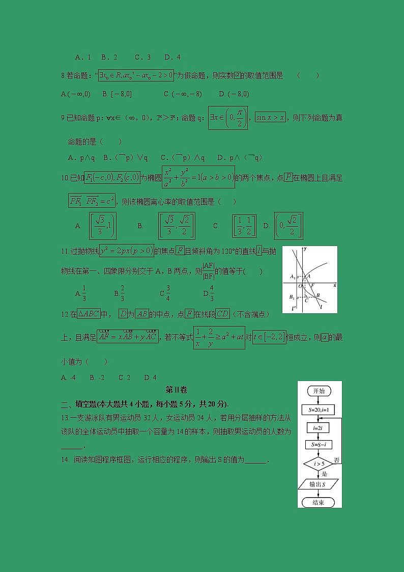 【数学】河北省安平中学2018-2019学年高二上学期第二次月考(文)(实验部) 试卷02