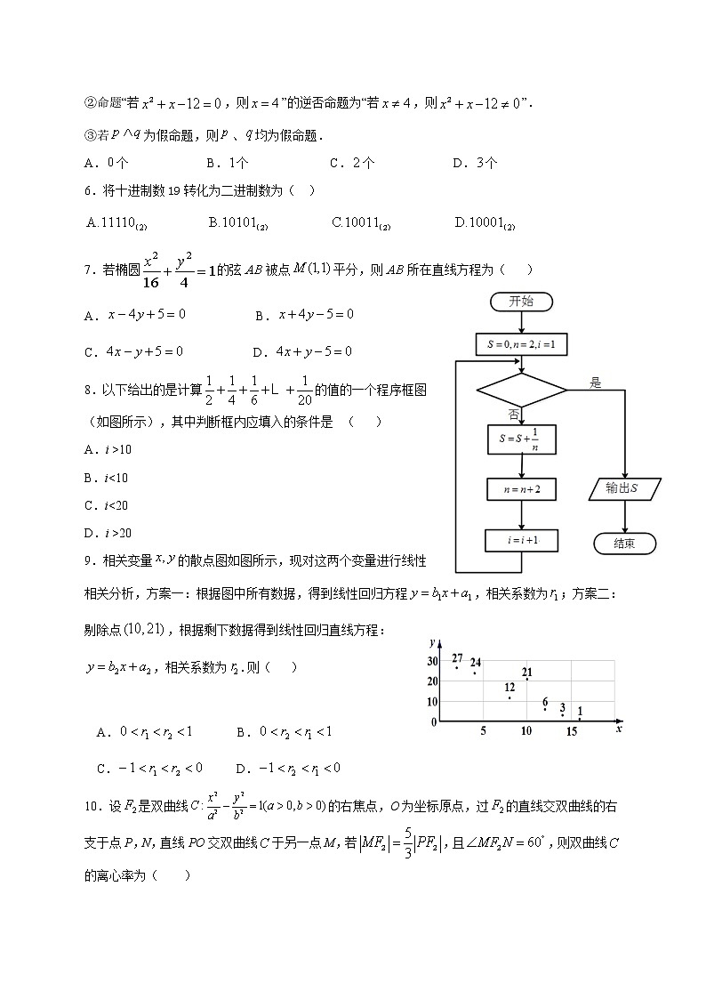 广西玉林师院附中、玉林十一中等五校2020-2021学年高二上学期期中考试数学(理)试题第2页