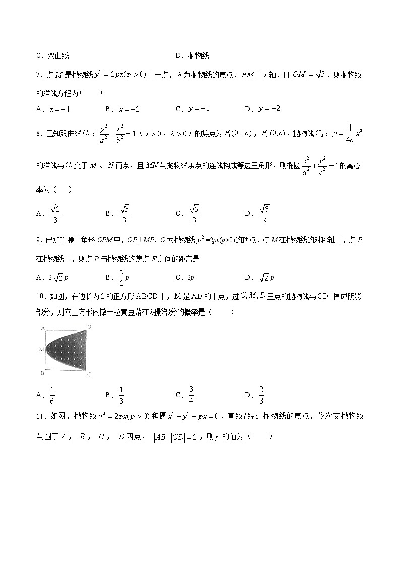 【精品试题】2021年高考数学一轮复习创优测评卷(新高考专用)测试卷11  抛物线(原卷版)第2页