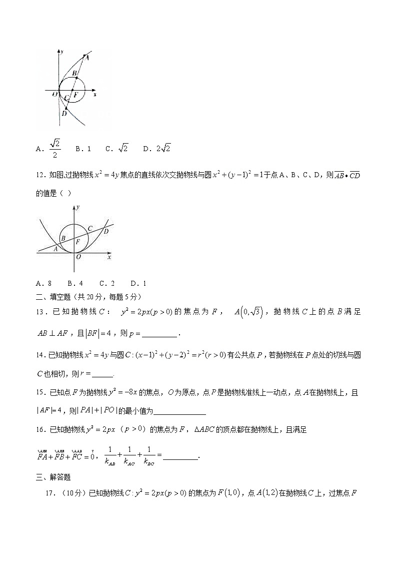 【精品试题】2021年高考数学一轮复习创优测评卷(新高考专用)测试卷11  抛物线(原卷版)第3页