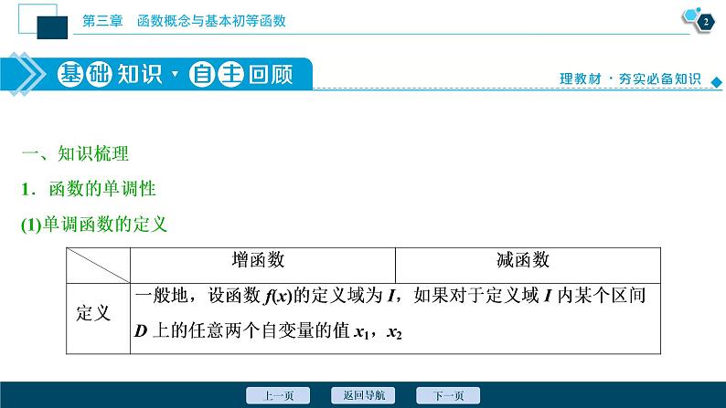 2021版新高考地区高考数学(人教版)大一轮复习(课件+学案+高效演练分层突破)第03章 第2讲 函数的单调性与最值03