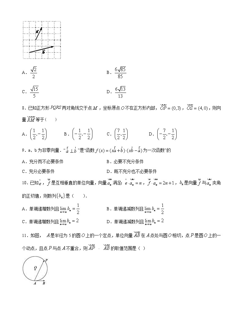 【精品試題】2021年高考數學一輪復習創優測評卷(新高考專用)測試卷04 平面向量(原卷版)02