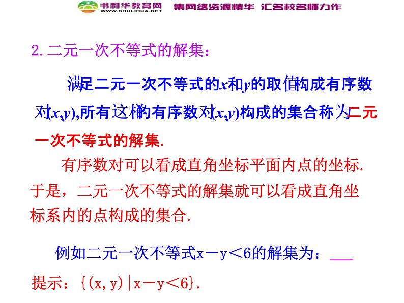 人教版高中数学必修五同课异构课件:3.3.1 二元一次不等式(组)与平面区域 第1课时 二元一次不等式表示的平面区域 情境互动课型06