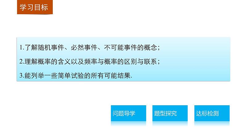 高中数学(人教版A版必修三)配套课件:3.1.1随机事件的概率第2页