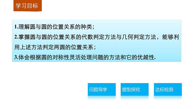 高一数学人教版A版必修二课件:4.2.2 圆与圆的位置关系 课件(共27张PPT)02