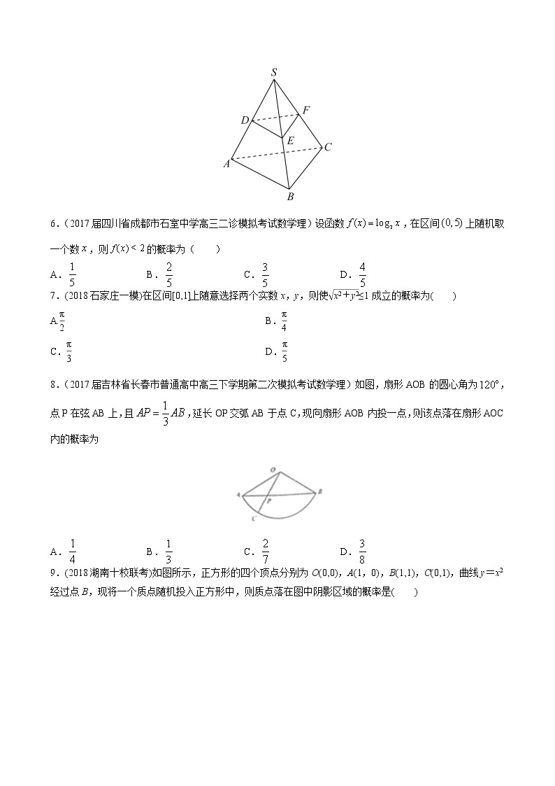 【精品试题】高考数学一轮必刷题 专题59 几何概型（含解析）02
