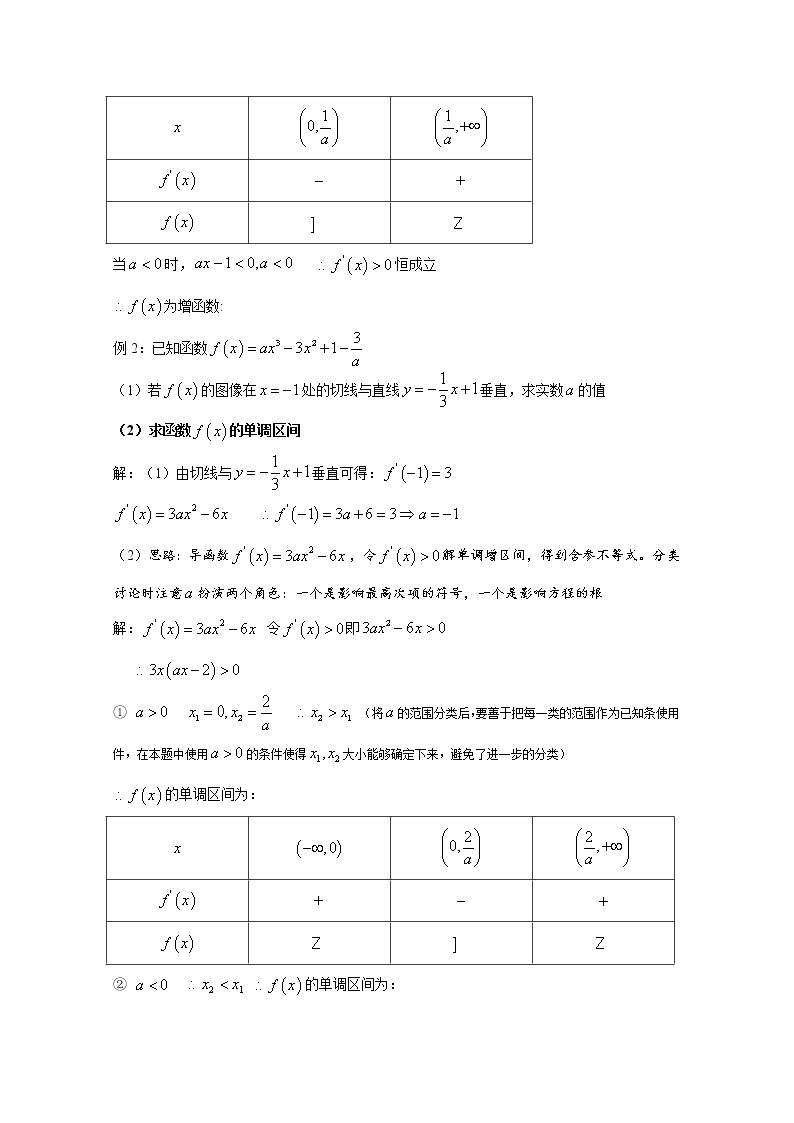 高中数学讲义微专题16  含参数函数的单调区间03