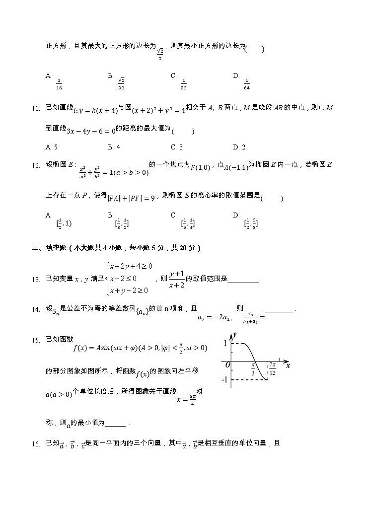 陕西省西安中学2021届高三上学期第四次月考 数学(理) (含答案)第3页