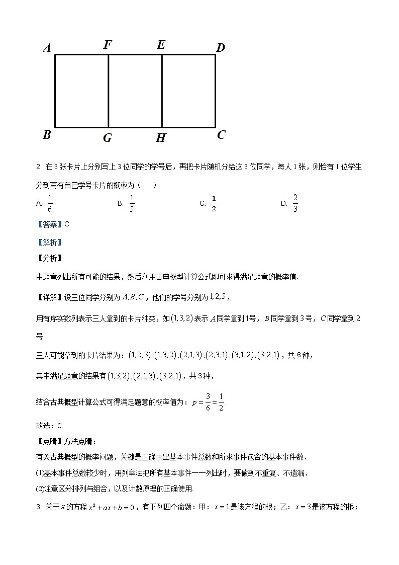 2021年普通高等学校招生全国统一考试模拟演练 数学试题(Word版,含答案解析)02