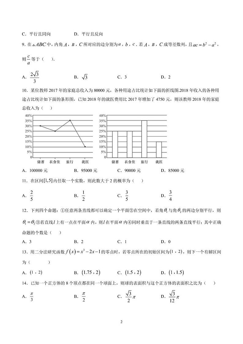 2020年冬季山东省学业水平考试模拟卷3(解析版)第2页