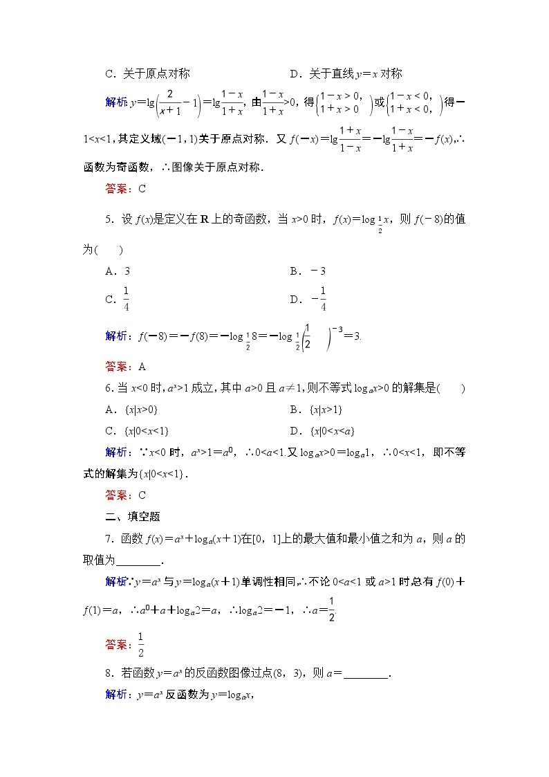 专题3.5（1-2） 对数函数 2020-2021学年高中数学必修1课件+课时跟踪检测（北师大版）02