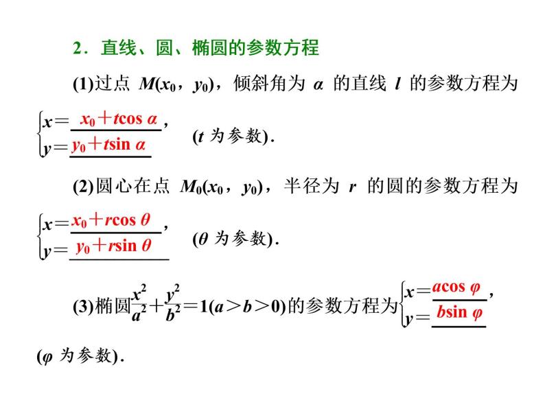2021高考数学（理）大一轮复习课件：选修4－4 坐标系与参数方程 第二节 参数方程03