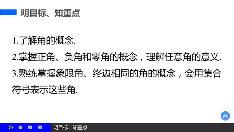 高一数学人教A版必修4课件:1.1.1 任意角03
