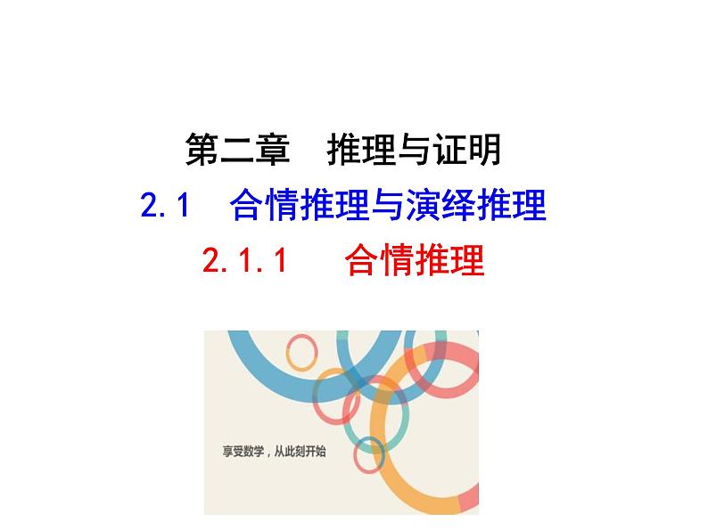 高中数学人教版选修1-2同课异构教学课件:2.1.1 合情推理 情境互动课型01
