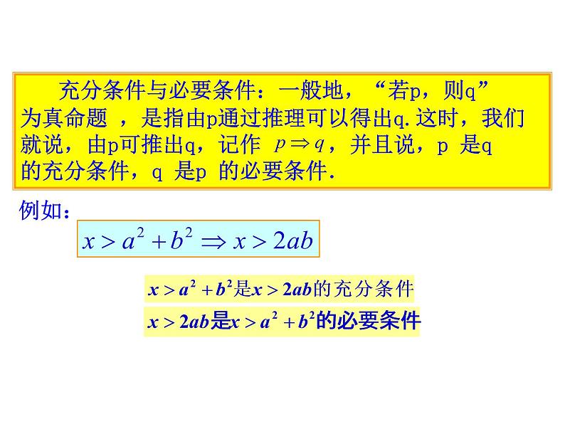高二数学人教A版选修2-1课件:1.2.1 充分条件与必要条件(共20张ppt)07