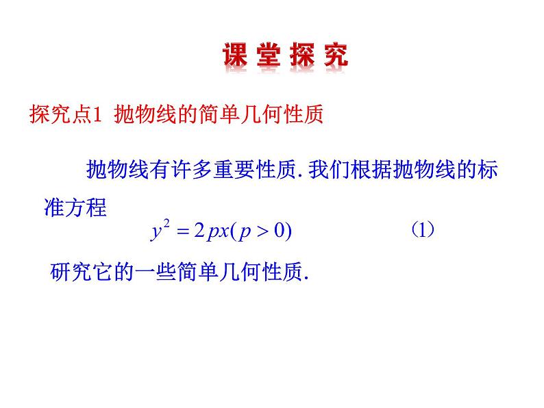 高二数学人教A版选修2-1课件:2.4.2 抛物线的简单几何性质 第1课时 抛物线的简单几何性质(共25张ppt)06