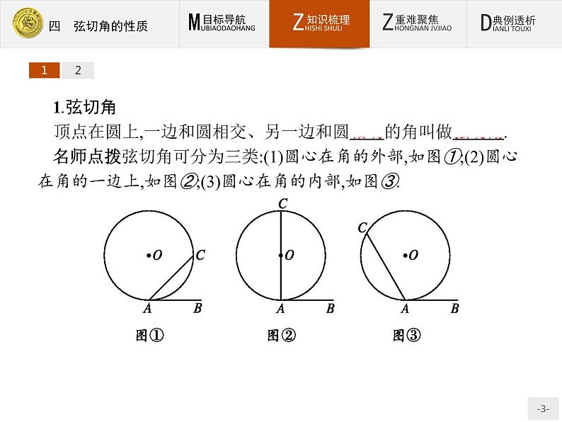 数学人教A版选修4-1课件:2.4 弦切角的性质03