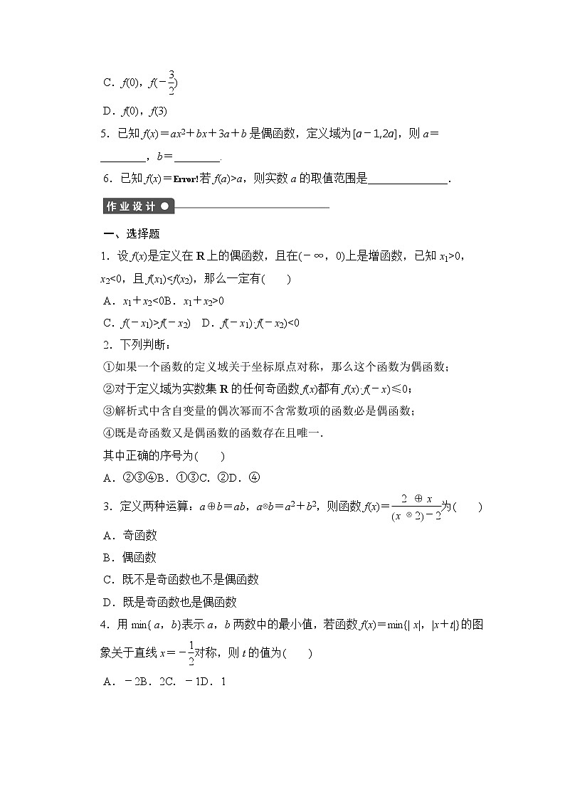 高中数学(人教版A版必修一)配套课时作业:第一章 集合与函数的概念 1.3习题课 Word版含解析02