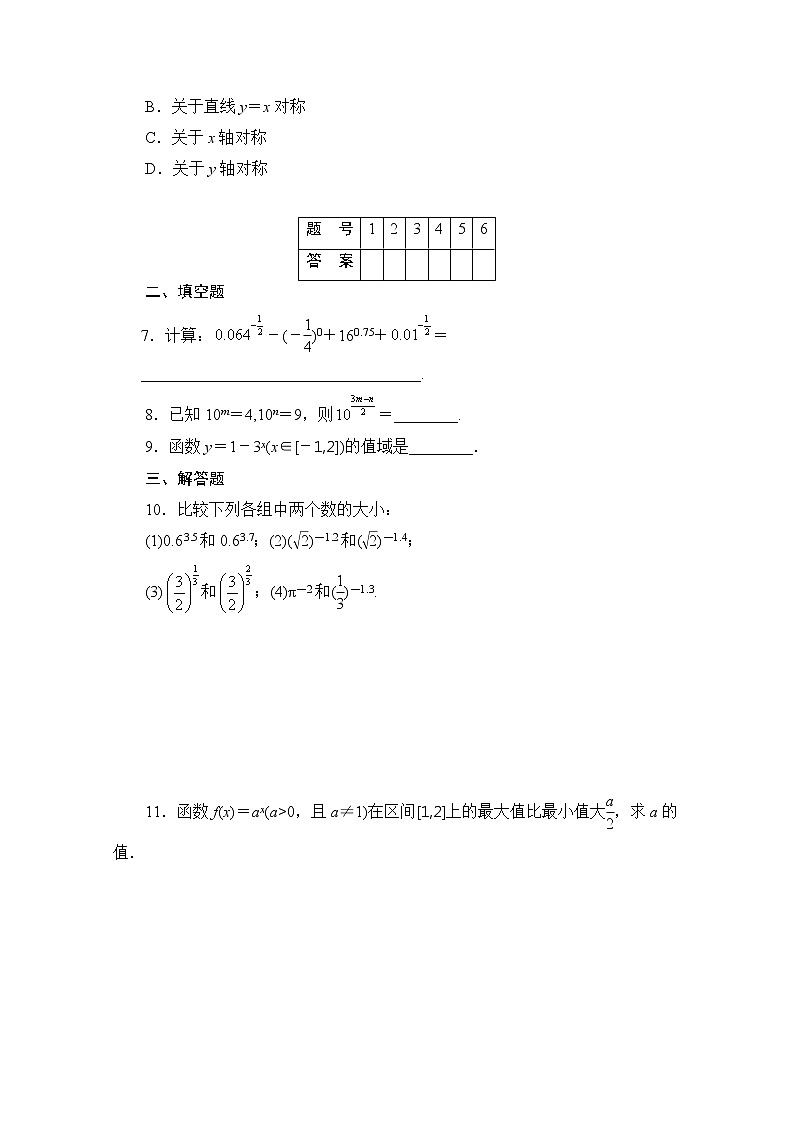 高中数学(人教版A版必修一)配套课时作业:第二章 基本初等函数 (Ⅰ) 2.1习题课 Word版含解析03