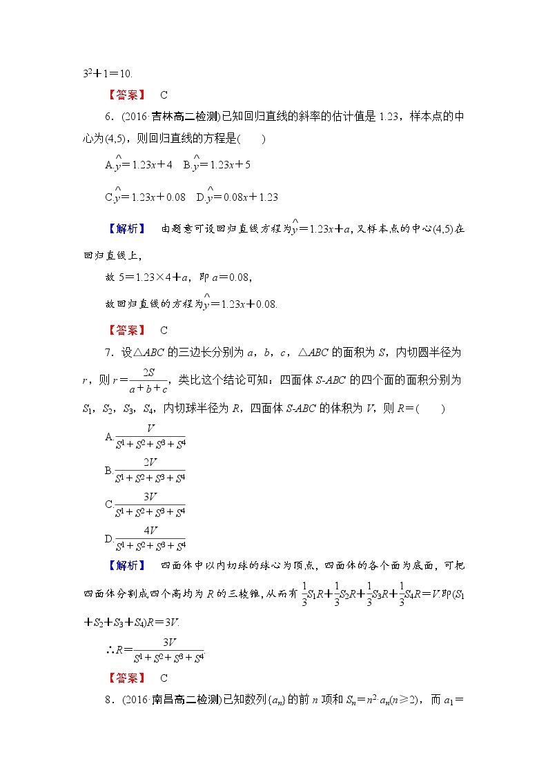 高中数学人教A版选修1-2模块综合测评2 Word版含解析03