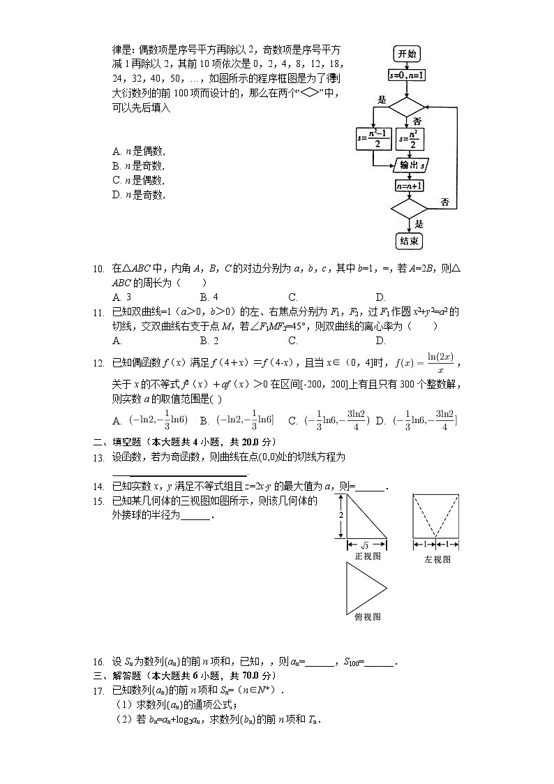 四川省成都外国语学校2020届高三上学期期中考试数学(理)试题 Word版含解析02