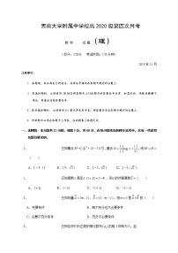 重庆市西南大学附属中学校2020届高三第四次月考数学（理）试题 Word版含答案