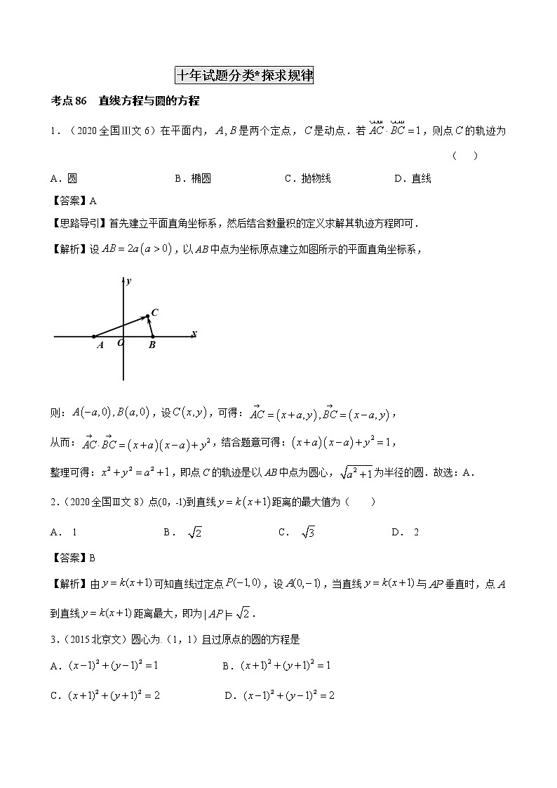 高考数学真题专项练习 专题25 直线与圆(解析版)第2页
