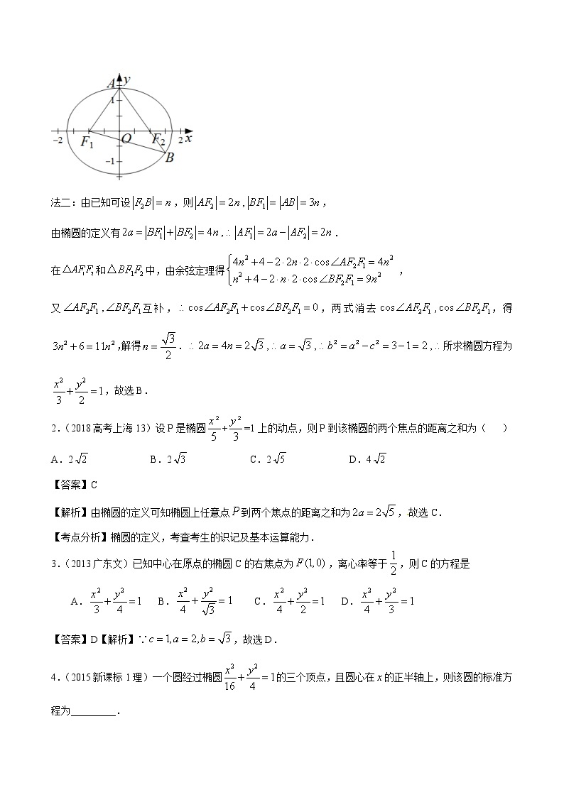 高考数学真题专项练习   专题26  椭圆（解析版）03