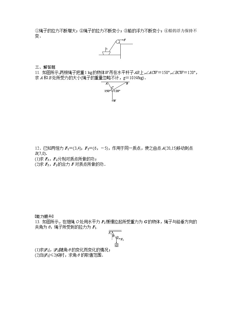 高中数学人教A版必修四课时训练:2.5 平面向量应用举例 2.5.2 Word版含答案第2页
