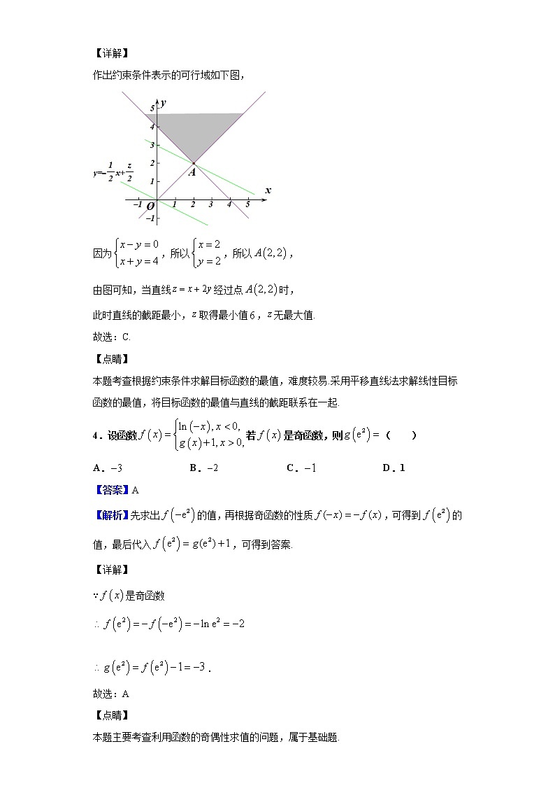 2020届湖南省衡阳市衡阳县、长宁、金山区高三上学期12月联考数学(文)试题(解析版)02