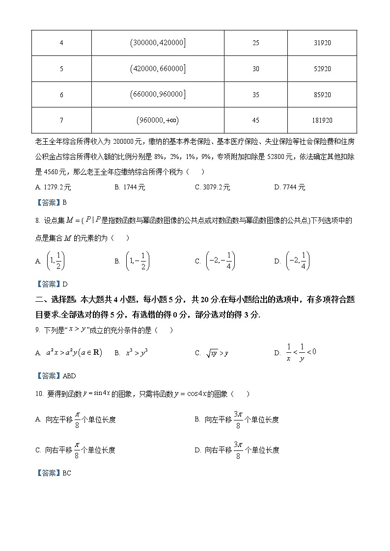 江苏省南通市海安市2020-2021学年高一上学期学业质量监测数学试题03