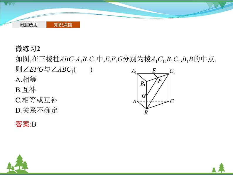 新人教B版 必修4 新教材高中数学第十一章立体几何初步11.3.1平行直线与异面直线优质课件08