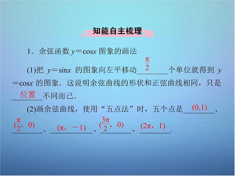 新人教B版高中数学必修四 1.3.2第1课时 余弦函数的图象与性质课件07