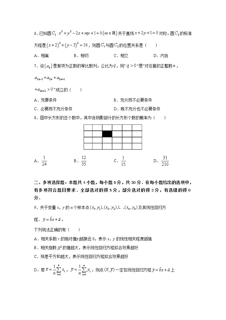 (新高考地区专用)2021届高考考前冲刺卷 数学(十三)02