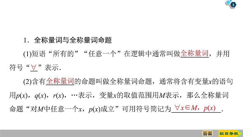 2019人教版高中数学必修第一册1.5.1 全称量词与存在量词 1.5.2 全称量词命题和存在量词命题的否定03