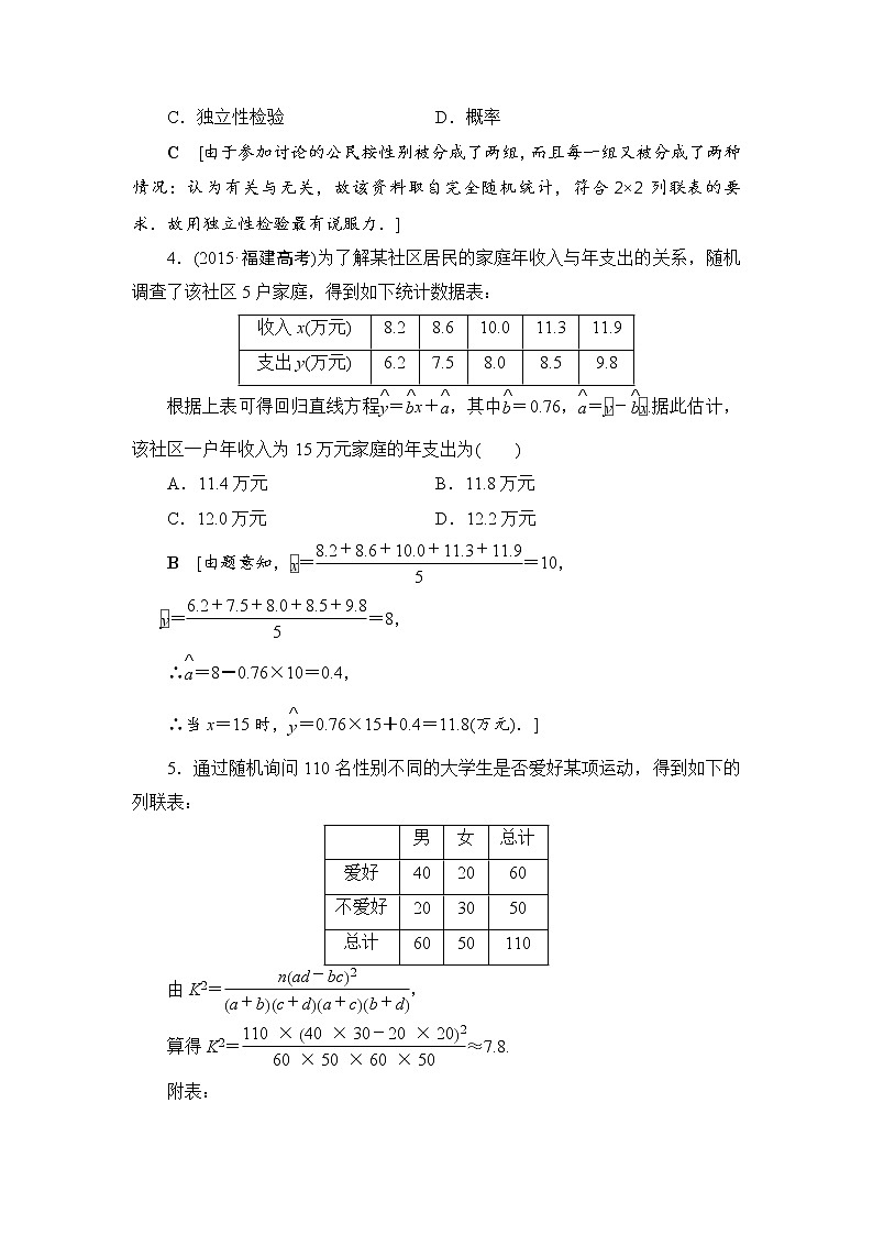 高考数学一轮复习 第9章 第4节 课时分层训练57第2页
