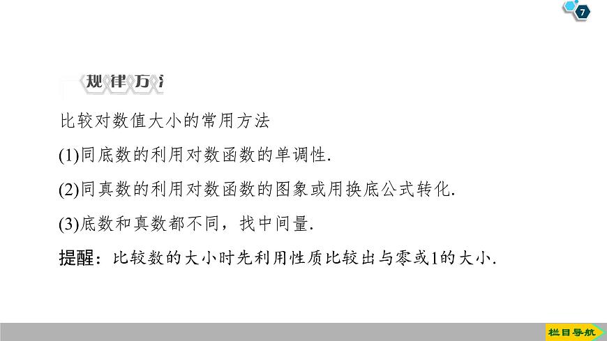 2019人教版高中數(shù)學(xué)必修第一冊4.4 第2課時　對數(shù)函數(shù)及其性質(zhì)的應(yīng)用第7頁