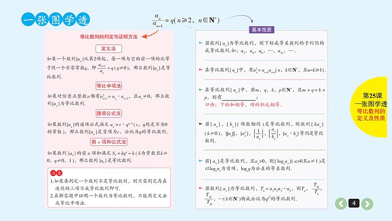 2022全国高考文数一轮复习课件 第25课 等比数列及前n项和04