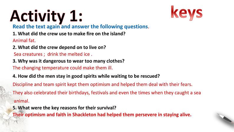 Unit 4 Adversity and courage Period 5 Reading for writing 课件 -【新教材精创】2020-2021学年高中英语新教材同步备课(人教版选择性必修第三册)第5页