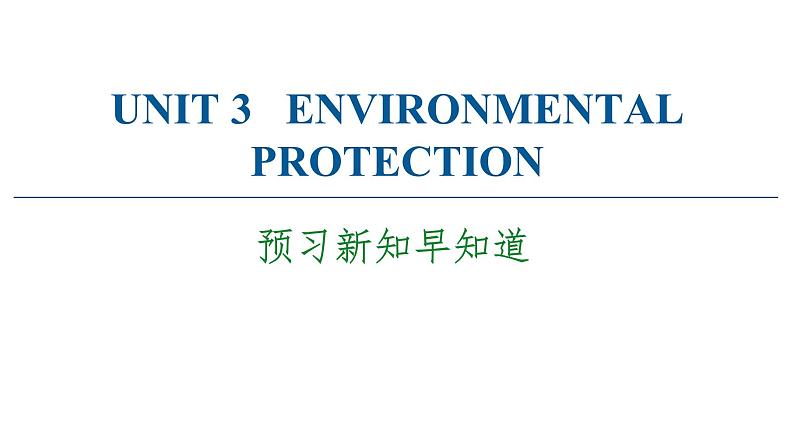 2020-2021学年高二上学期英语人教版(2019)选择性必修第三册 UNIT 3 预习新知早知道 课件(双击可编辑)第1页
